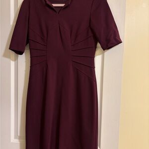Alex Marie Deep Wine Midi Dress